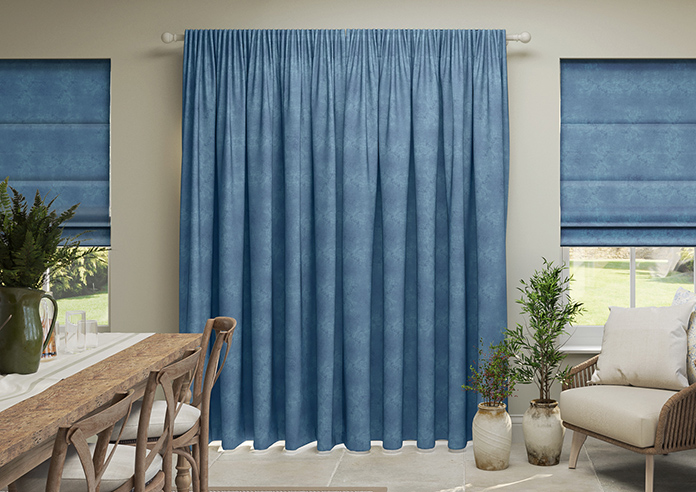 Florence Faux Suede, Prussian Blue - Made to Measure Curtains - Image 7